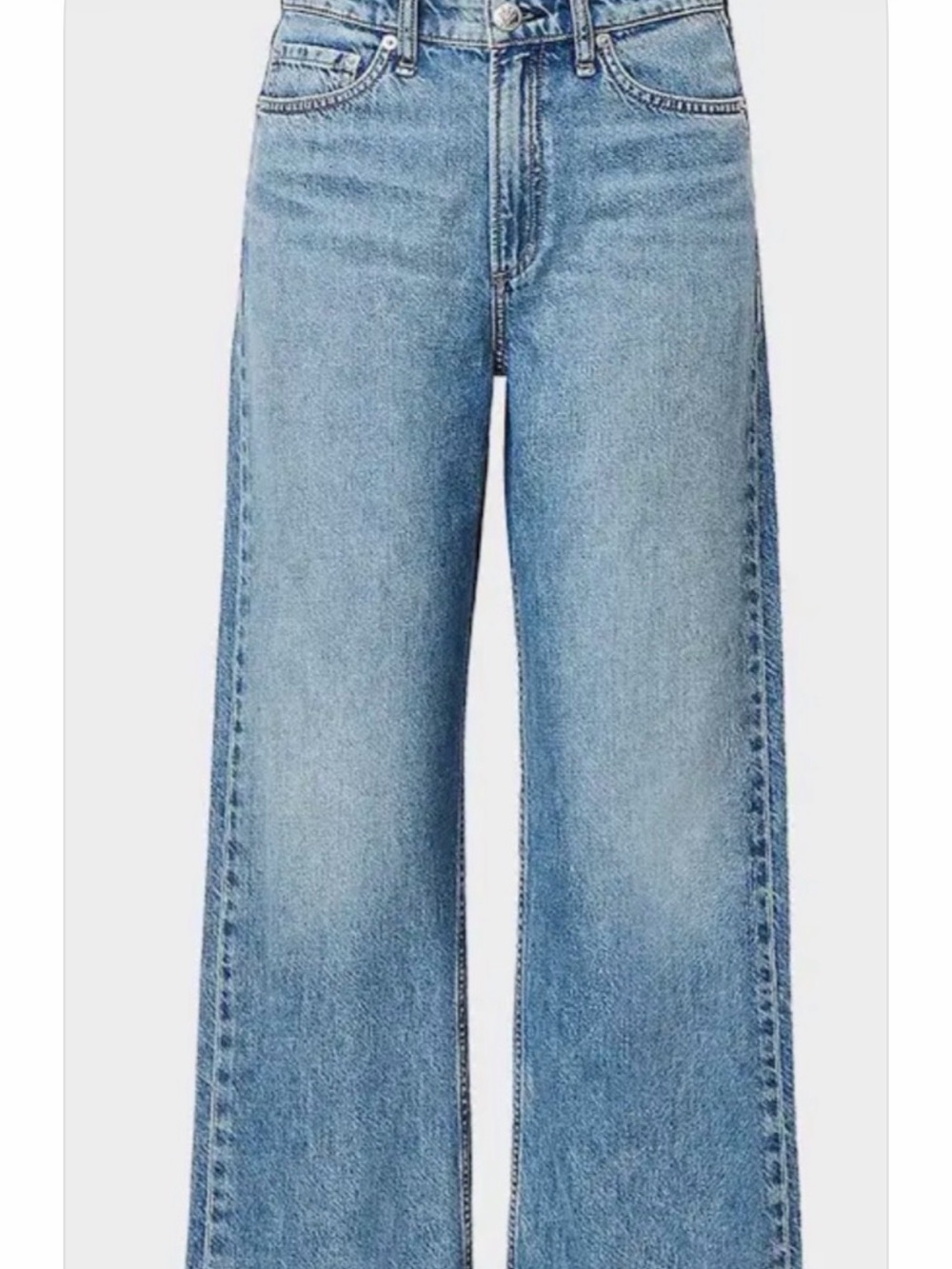 rag & bone Logan
Featherweight Mid Rise Wide
Leg Jeans size 25